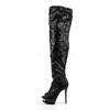 Pleaser - BLONDIER3011 Cuissardes à plateforme - Chaussures de pole dance - Noir Product image
